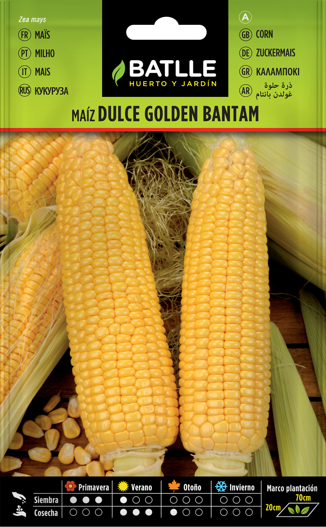 Golden Bantam Sweet Corn - Semillas Batlle - Huerto y Jardín